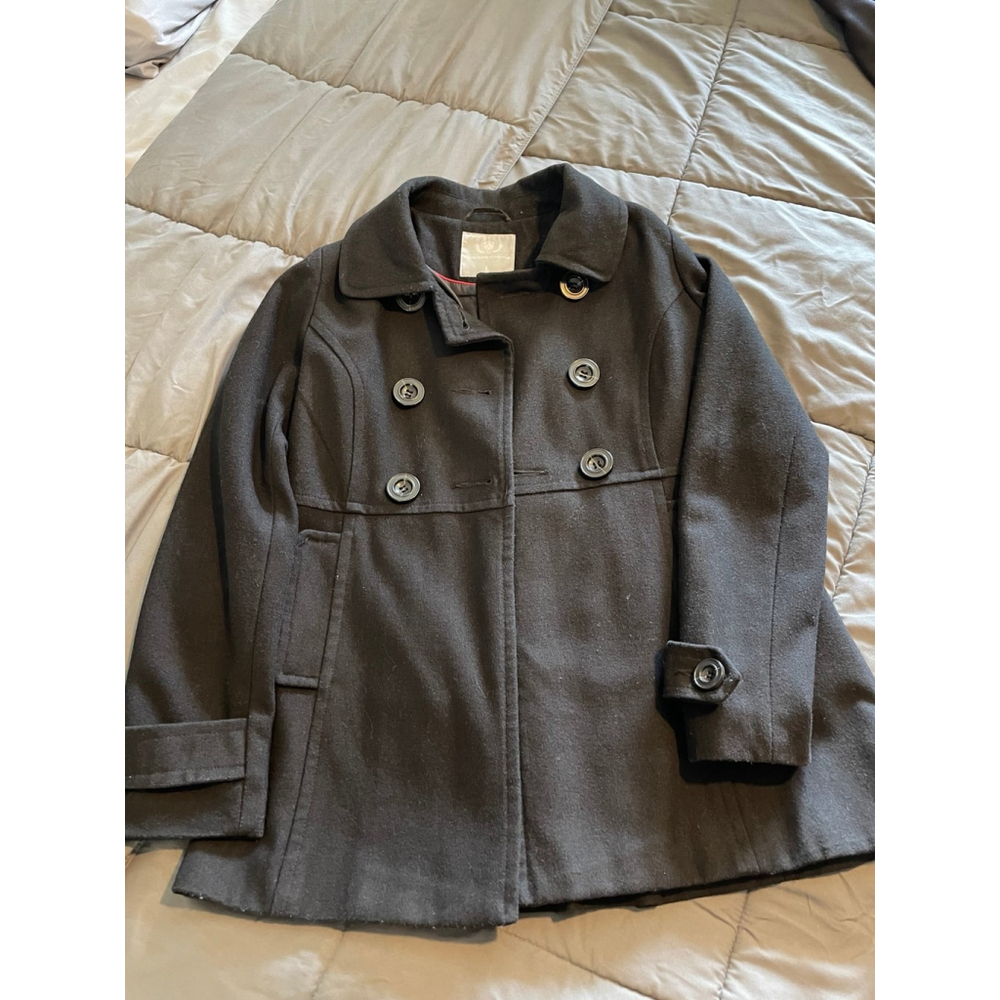 Foreign exchange Womans pea coat Black large